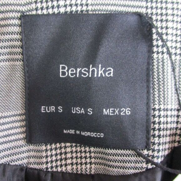 NWT Bershka Straight Cut Plaid Houndstooth Blazer - Picture 4 of 4